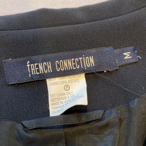 Black Blazer. French Connection tailored four button blazer. Lined. Size Medium. - Picture 2 of 5